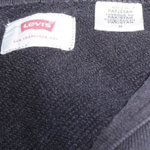 Levi's Men's Black Camouflage Logo Sweatshirt M Pullover Crew Neck