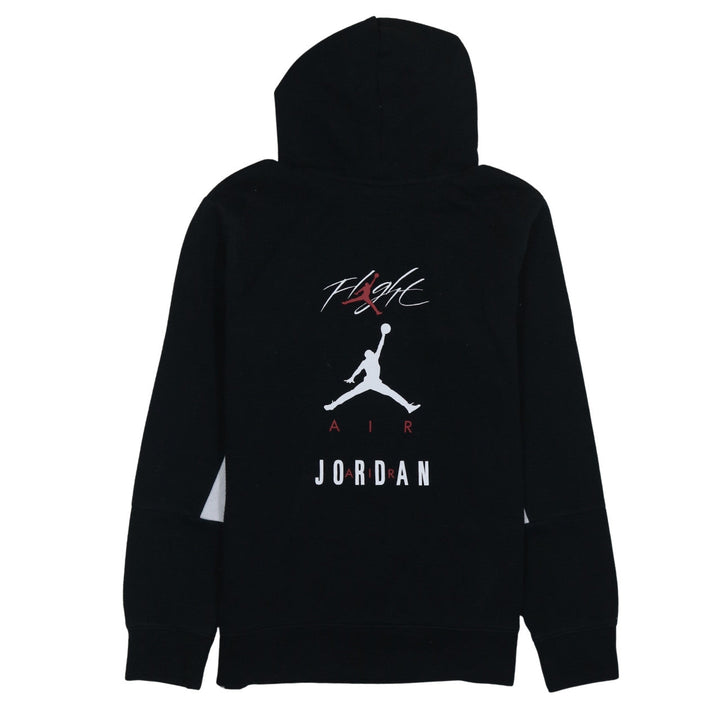 Jordan Boys Black Pullover Hoodie XL Flight Graphic Print Cotton Blend