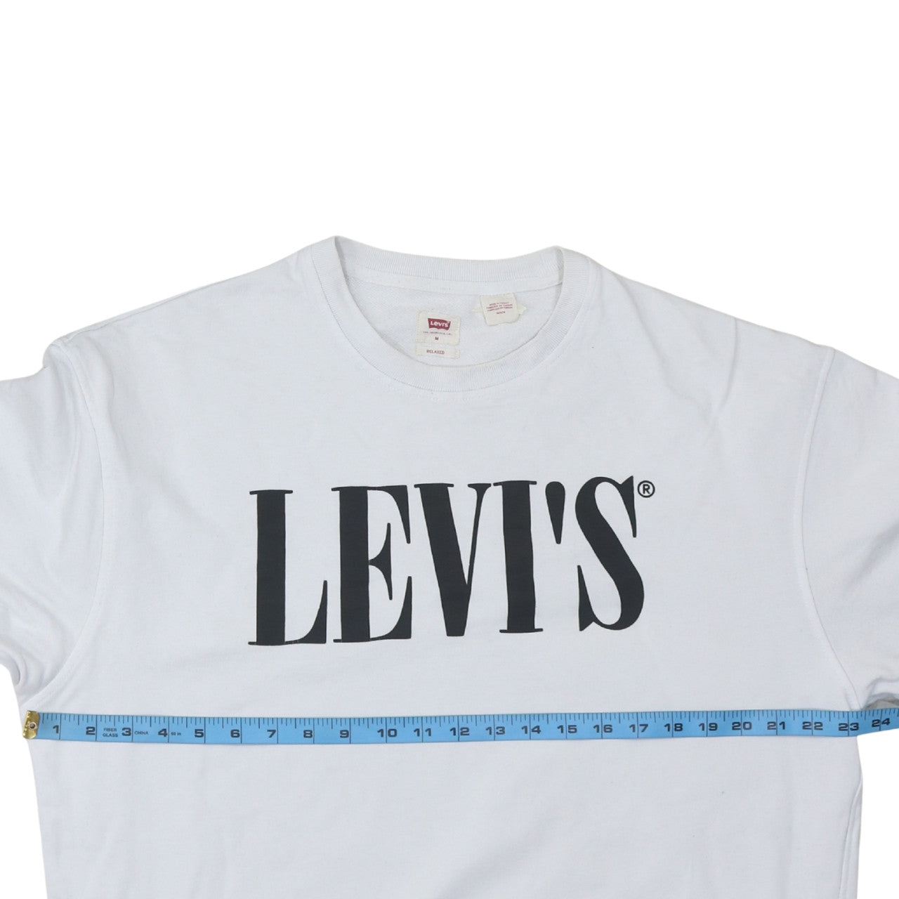 Levi's Womens White Relaxed Fit Logo Sweatshirt Size M