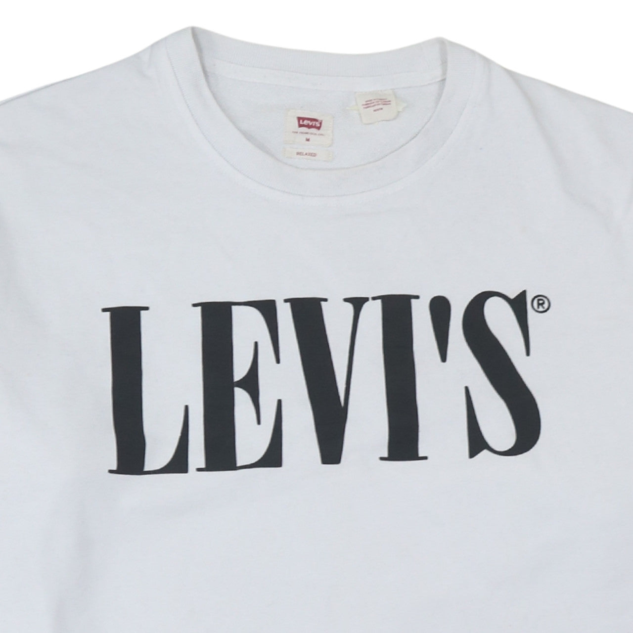 Levi's Womens White Relaxed Fit Logo Sweatshirt Size M