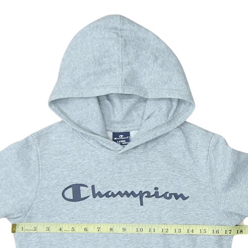 Champion Boys Grey Pullover Hoodie Large 11-12 Years Classic Logo Sweatshirt