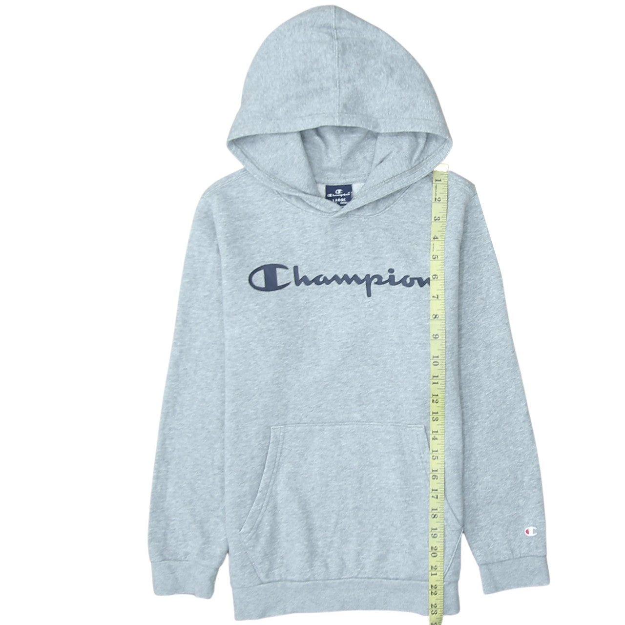 Champion Boys Grey Pullover Hoodie Large 11-12 Years Classic Logo Sweatshirt