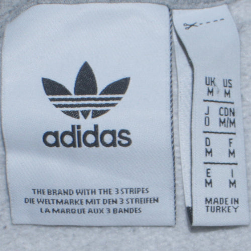 Adidas Men's Grey Camouflage Logo Crew Neck Sweatshirt M