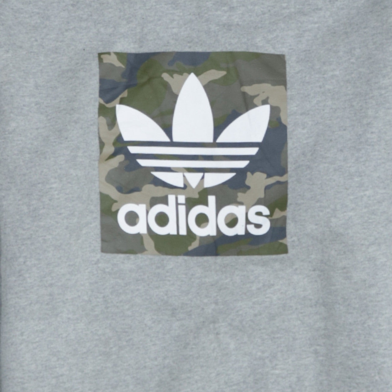 Adidas Men's Grey Camouflage Logo Crew Neck Sweatshirt M