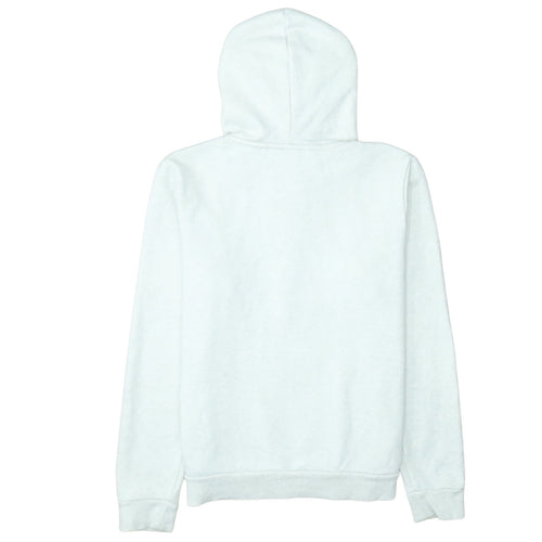Puma Women White Pullover Hoodie Medium Logo Cotton Blend