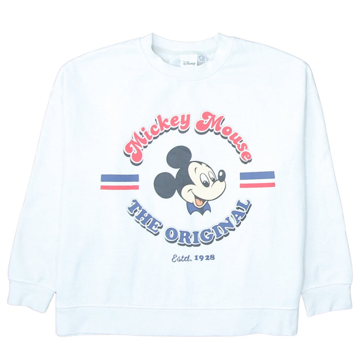Disney Primark Womens White Mickey Mouse XL Sweatshirt Pullover