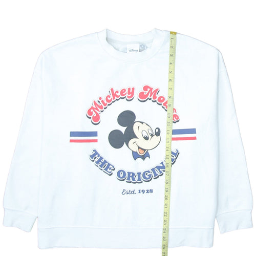 Disney Primark Womens White Mickey Mouse XL Sweatshirt Pullover