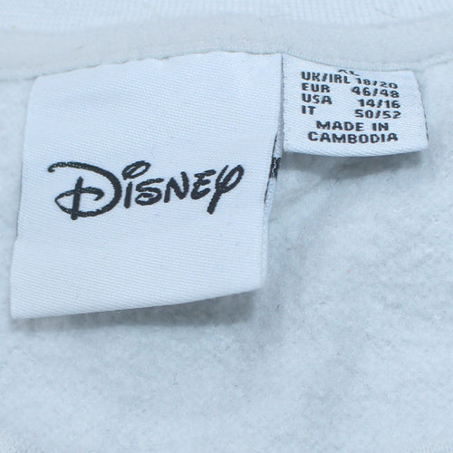 Disney Primark Womens White Mickey Mouse XL Sweatshirt Pullover
