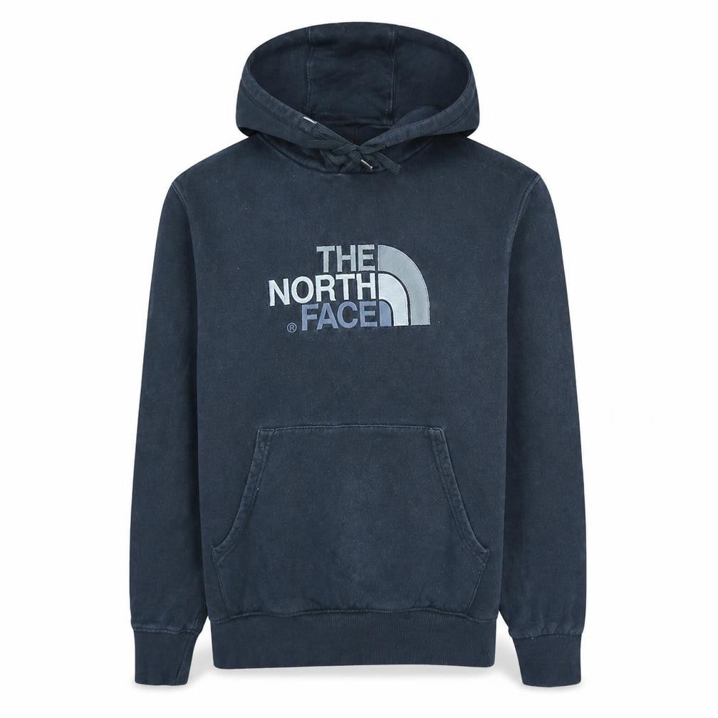 Front view of The North Face Men's Black Small Pullover Hoodie Cotton Fleece