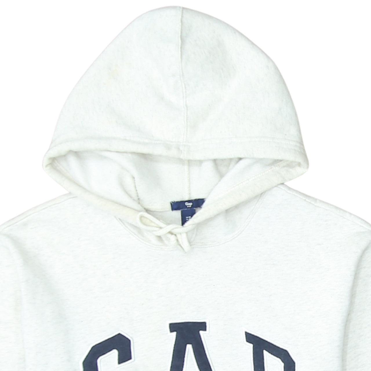 GAP Women Beige Hooded Pullover Sweatshirt Medium Cotton Fleece