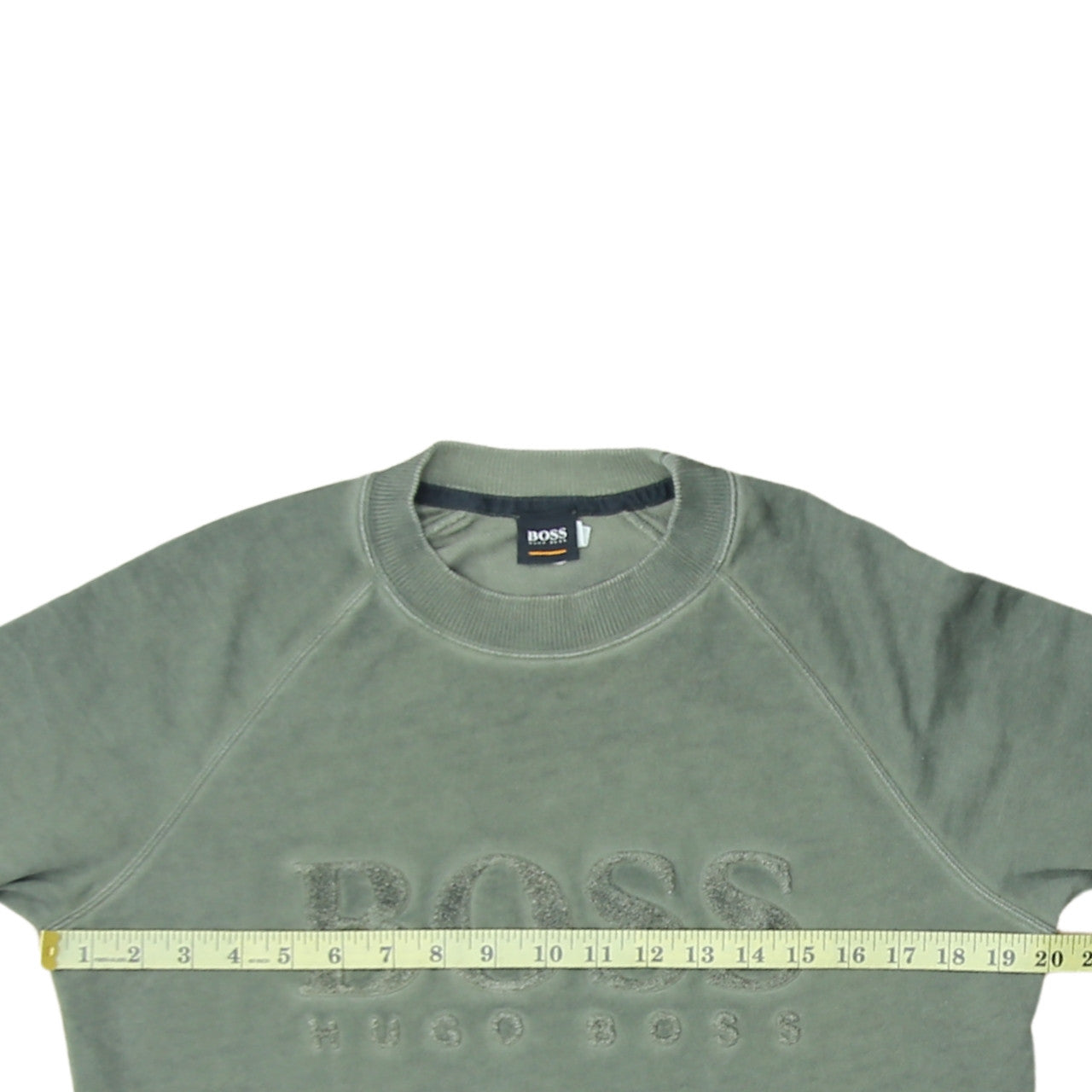 Hugo Boss Men Green Small Pullover Crew Neck Sweatshirt