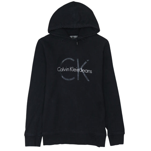 Calvin Klein Jeans Men's Black Logo Pullover Hoodie Size M