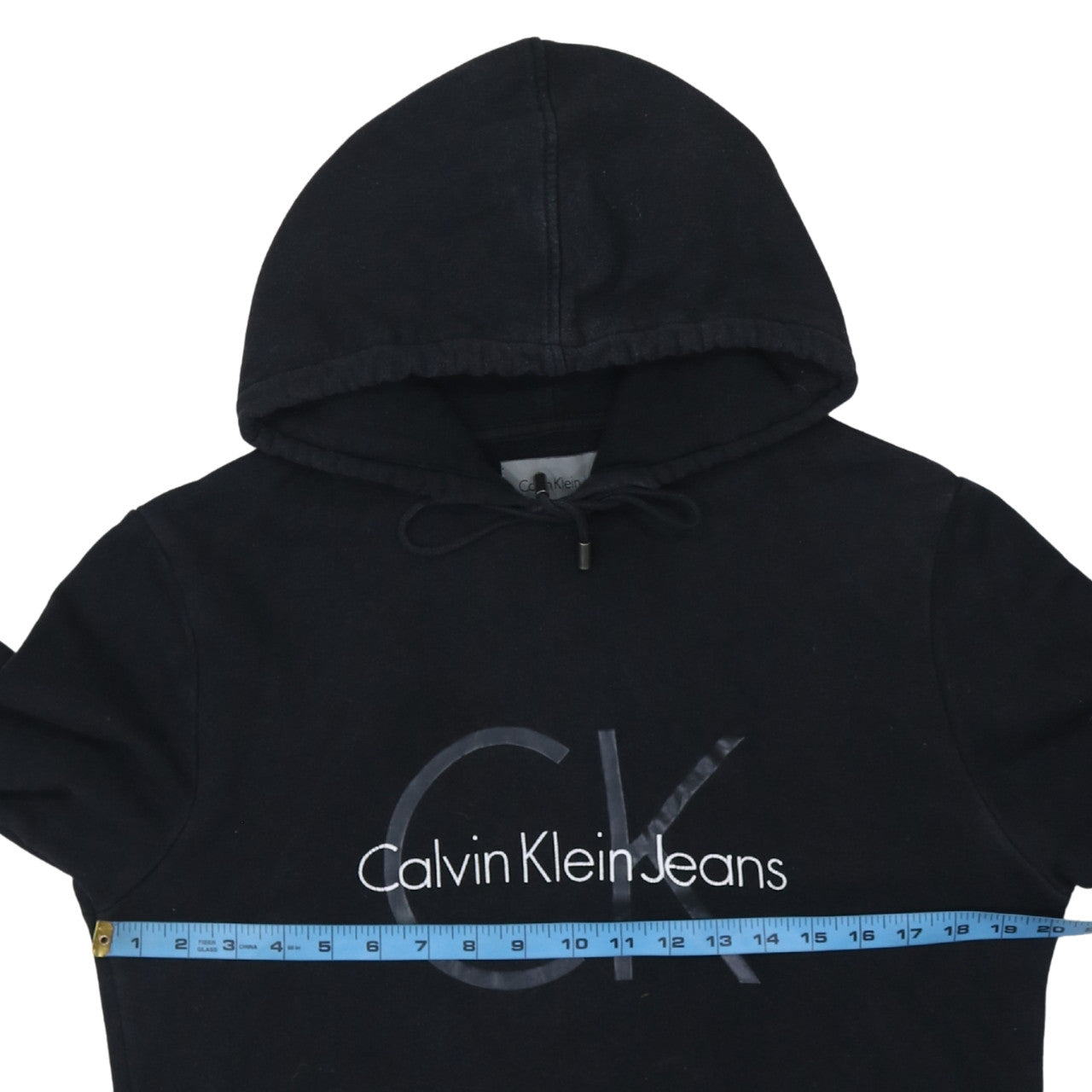 Calvin Klein Jeans Men's Black Logo Pullover Hoodie Size M