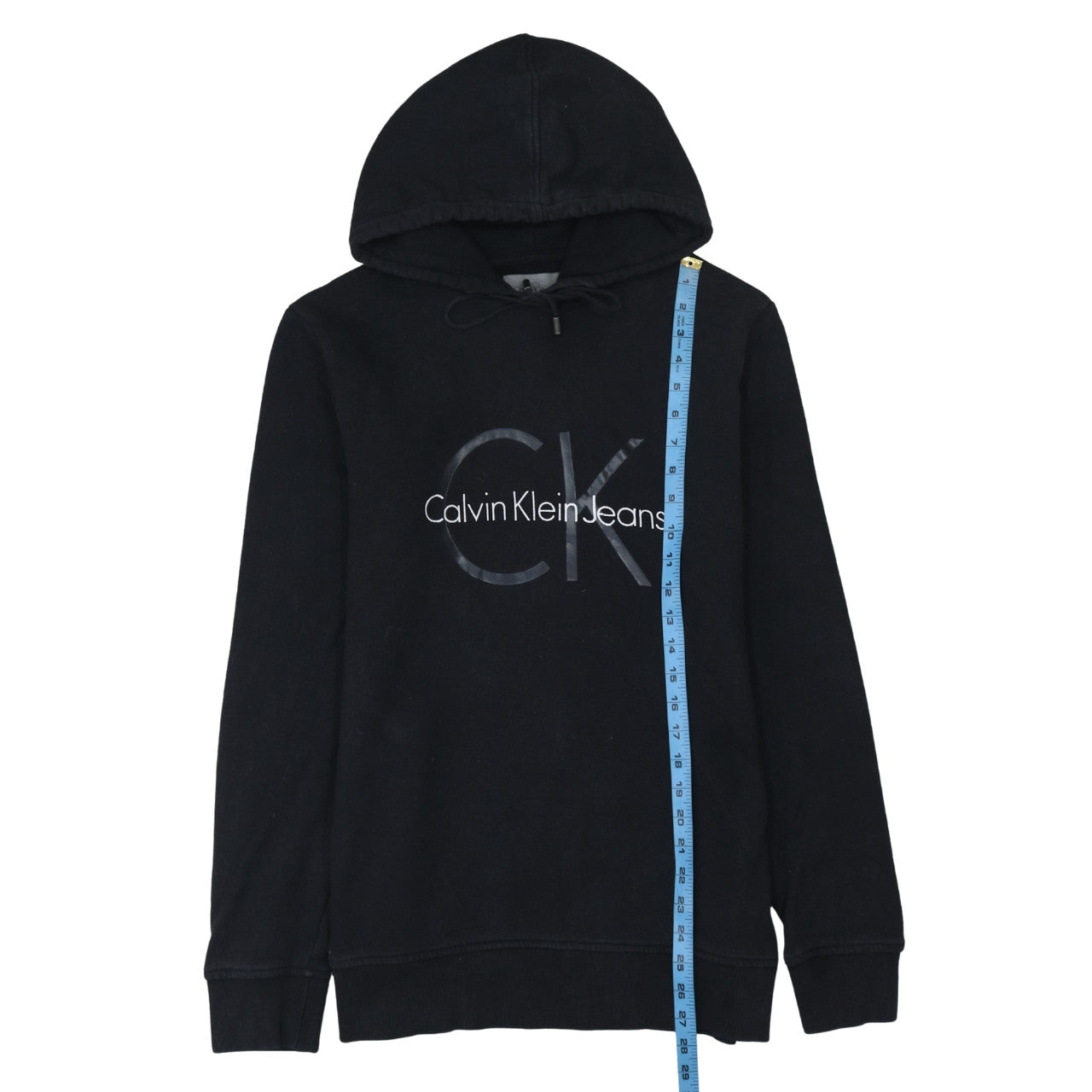 Calvin Klein Jeans Men's Black Logo Pullover Hoodie Size M