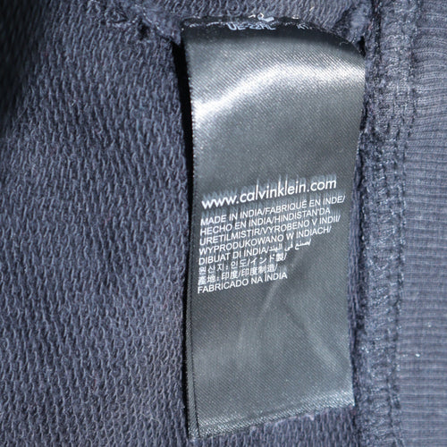 Calvin Klein Jeans Men's Black Logo Pullover Hoodie Size M