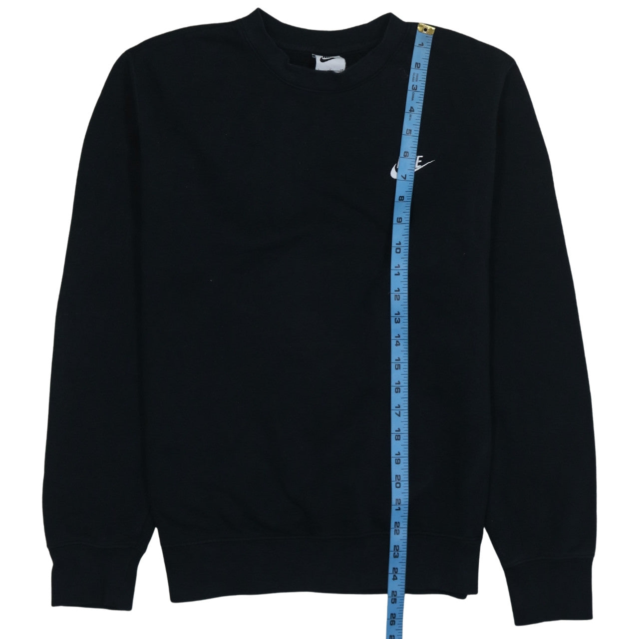 Nike Men's Black Small Crew Neck Pullover Fleece Sweatshirt
