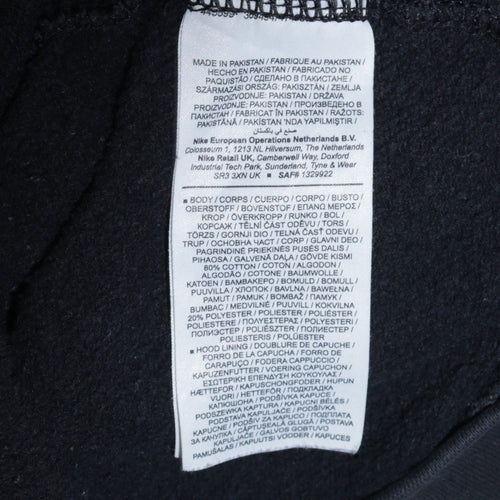 Nike Men's Black Small Crew Neck Pullover Fleece Sweatshirt