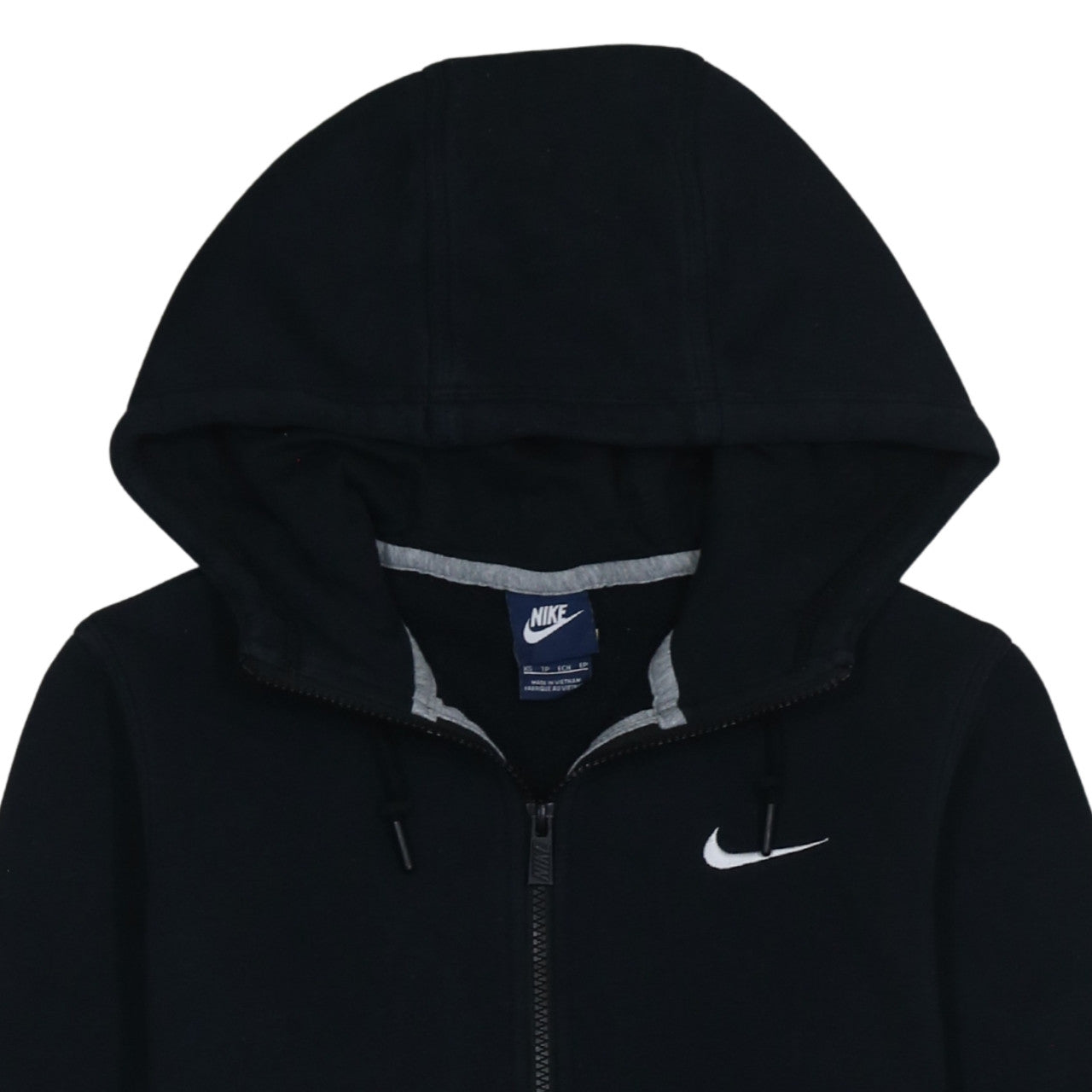 Nike Men's Black Full Zip Hoodie XS Fleece Sweatshirt