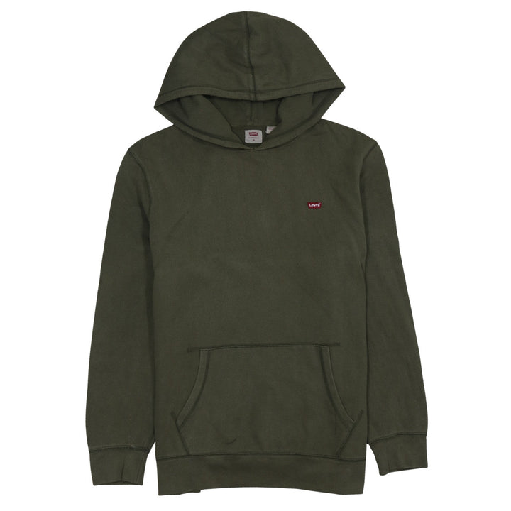 Levi's Men's Green Pullover Hoodie Size M Logo Fleece Sweatshirt