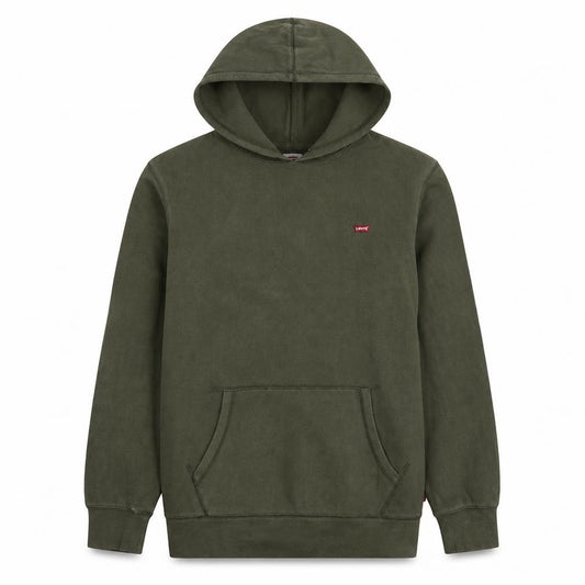 Levi's Men's Green Pullover Hoodie Size M Logo Fleece Sweatshirt
