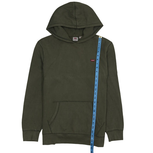 Levi's Men's Green Pullover Hoodie Size M Logo Fleece Sweatshirt