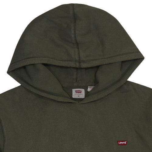 Levi's Men's Green Pullover Hoodie Size M Logo Fleece Sweatshirt