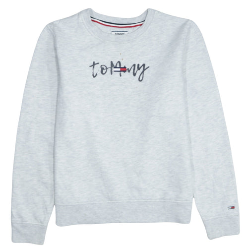 Tommy Jeans Women's Grey Small Logo Crew Neck Sweatshirt