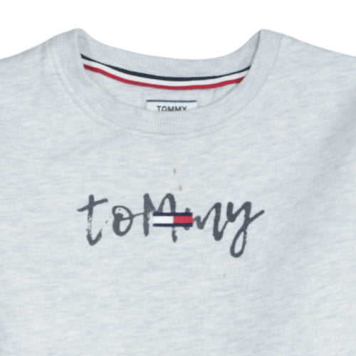 Tommy Jeans Women's Grey Small Logo Crew Neck Sweatshirt