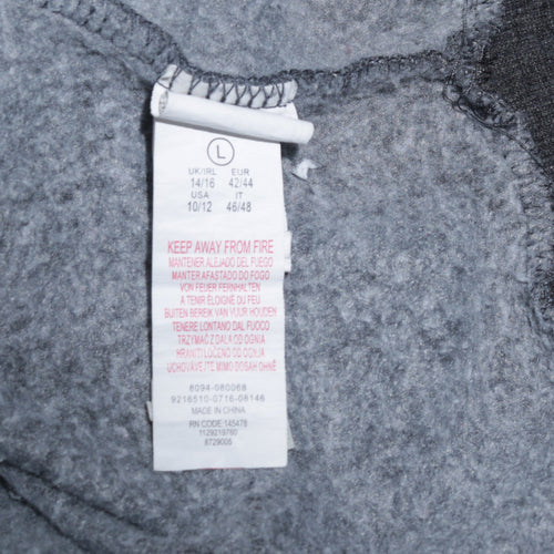 Disney Women’s Grey Stitch Sweatshirt Lilo & Stitch Graphic Print Size L