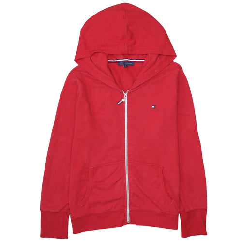 Tommy Hilfiger Men's Red Full Zip Hoodie XL Classic Cotton Blend