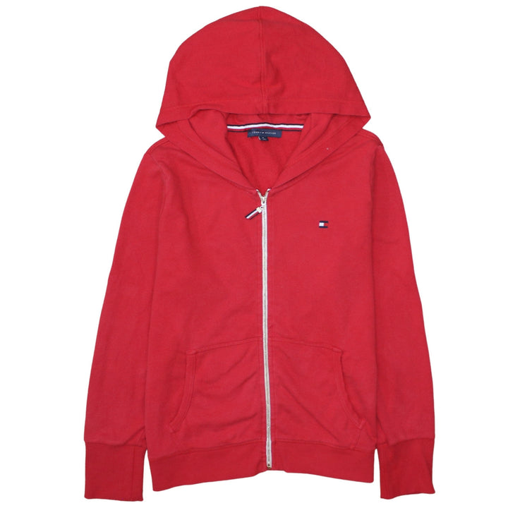 Tommy Hilfiger Men's Red Full Zip Hoodie XL Classic Cotton Blend