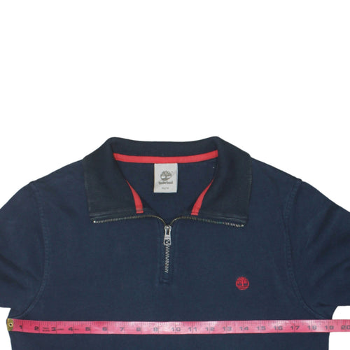 Timberland Men's Blue XS 1/4 Zip Collared Sweatshirt
