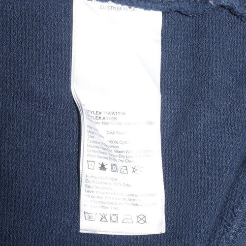 Timberland Men's Blue XS 1/4 Zip Collared Sweatshirt