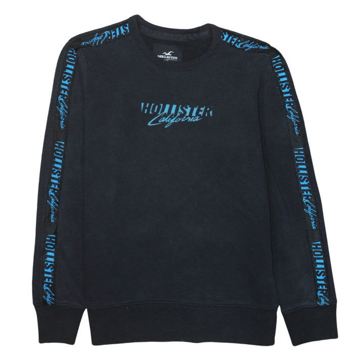 Hollister Mens Black XS Crew Neck Graphic Print Sweatshirt