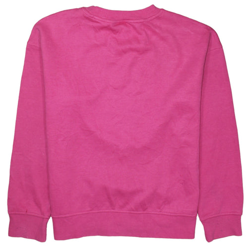 Disney Minnie Mouse Pink Crew Neck Sweatshirt Women 2XS Cotton Blend