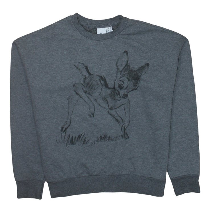 Disney Primark Women's Grey Bambi Sweatshirt Size 10-12