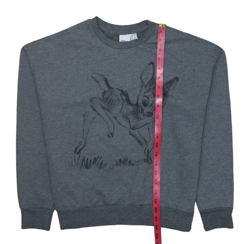 Disney Primark Women's Grey Bambi Sweatshirt Size 10-12