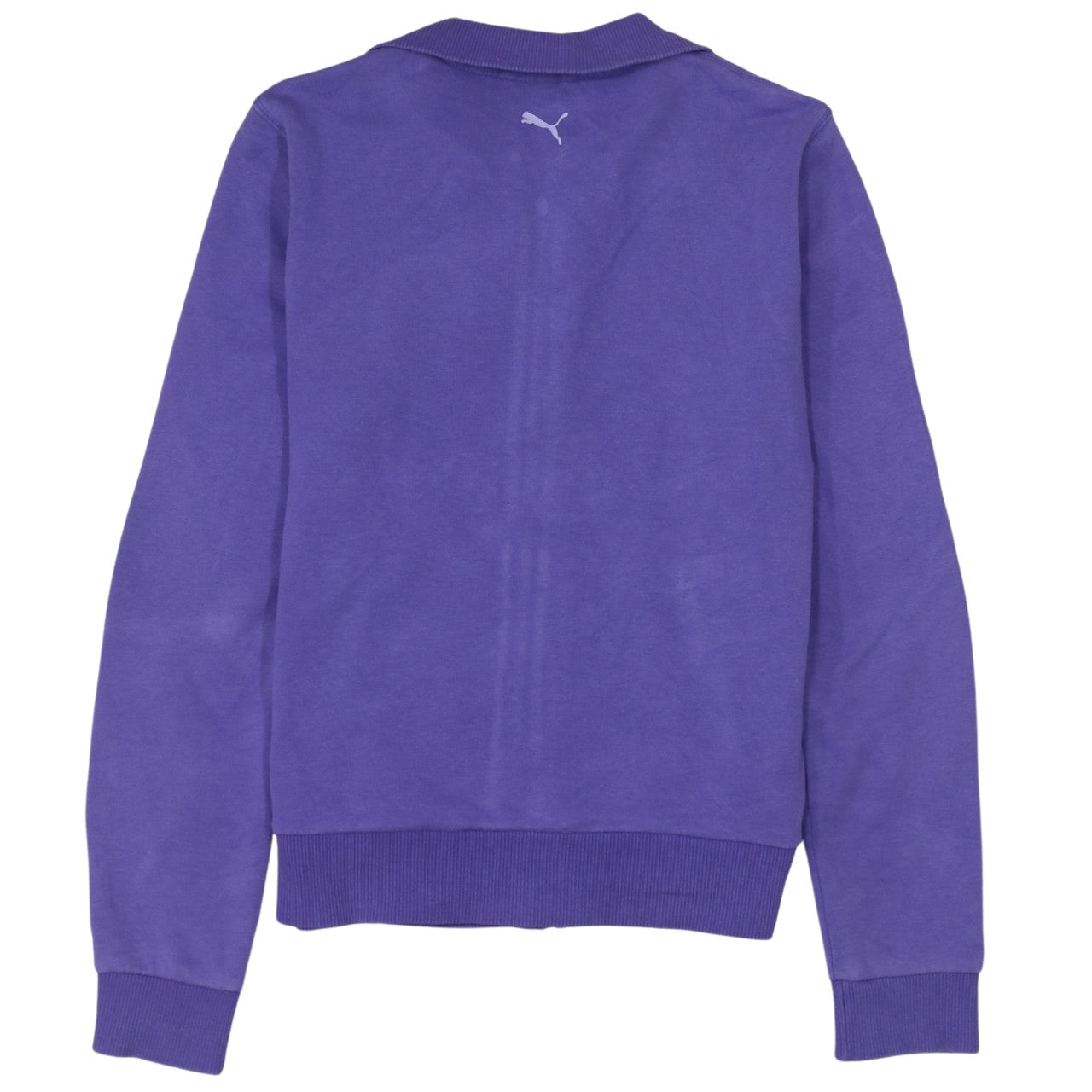 Puma Womens Purple Full Zip Sweatshirt Size UK 10 Cotton Blend