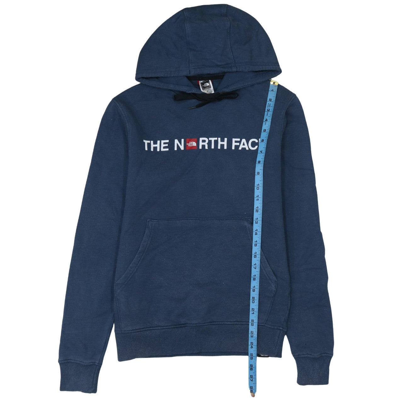 The North Face Men's Blue Pullover Hoodie Size S Graphic Logo