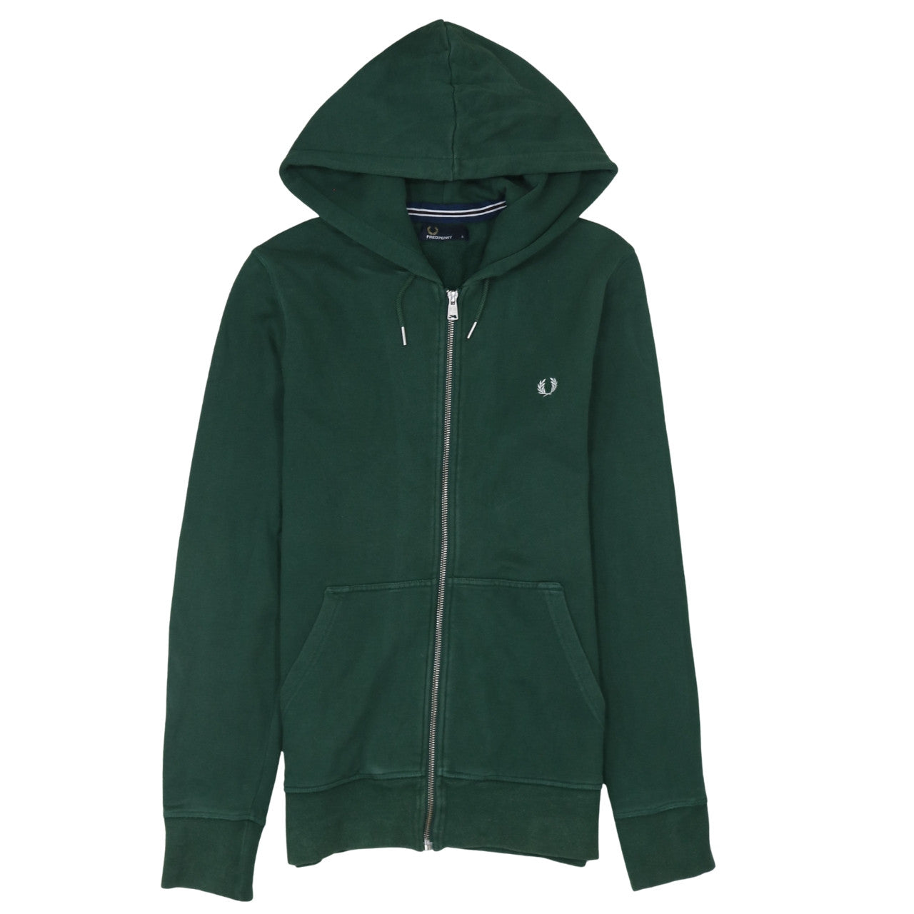 Fred Perry Men’s Green Full Zip Hoodie Small Regular Fit