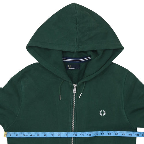 Fred Perry Men’s Green Full Zip Hoodie Small Regular Fit