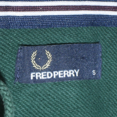 Fred Perry Men’s Green Full Zip Hoodie Small Regular Fit
