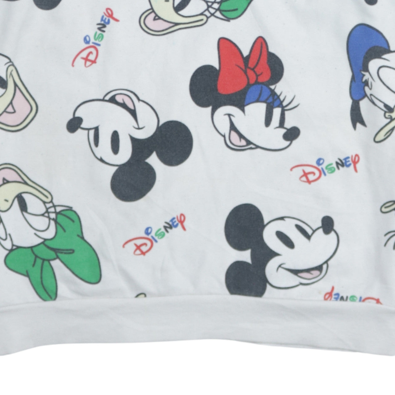 Disney Women White Multicoloured Sweatshirt L Mickey & Friends Print