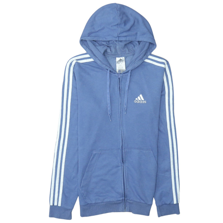 Adidas Men's Blue Full Zip Hoodie Size S Regular Fit Sportswear