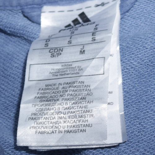 Adidas Men's Blue Full Zip Hoodie Size S Regular Fit Sportswear