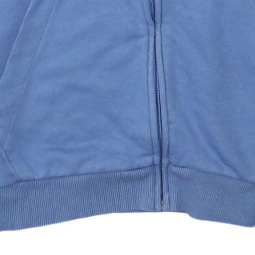 Adidas Men's Blue Full Zip Hoodie Size S Regular Fit Sportswear