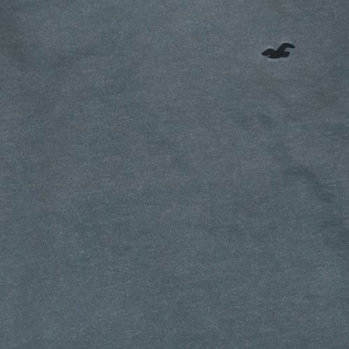 Hollister Men's Grey Pullover Sweatshirt M Regular Fit Logo Crew Neck