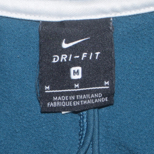 Nike Men's Blue Dri-Fit 1/4 Zip Long Sleeve Sports Sweatshirt M