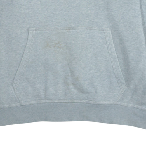 Nike Men's Grey Pullover Hoodie L Logo Fleece Sweatshirt