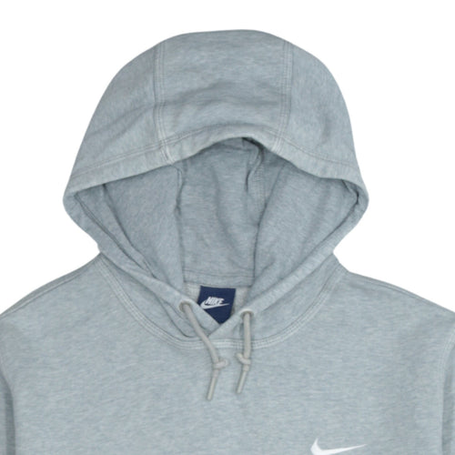 Nike Men's Grey Pullover Hoodie L Logo Fleece Sweatshirt